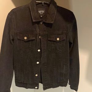 boohooMAN Black Denim Jean Jacket